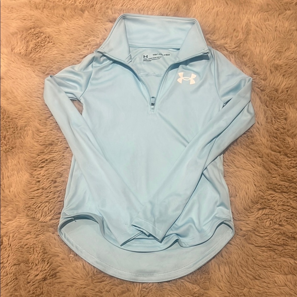 Under Armour Sky Blue Quarter-Zip Top